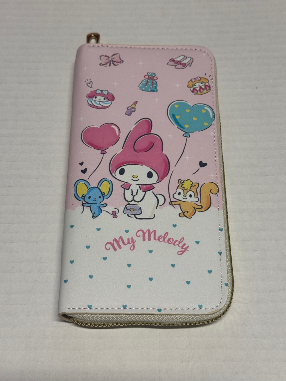 Sanrio My Melody Zip-Around Wallet Pink NWT